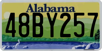 AL license plate 48BY257