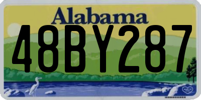 AL license plate 48BY287