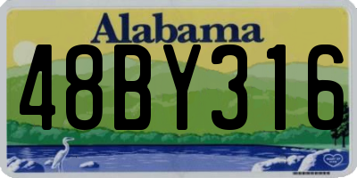 AL license plate 48BY316