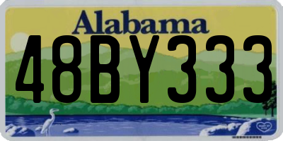 AL license plate 48BY333