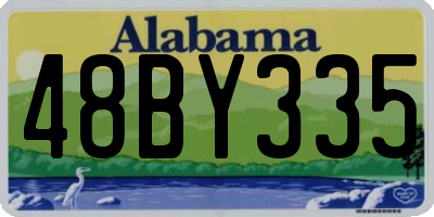 AL license plate 48BY335