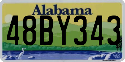 AL license plate 48BY343
