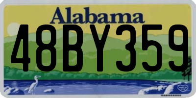 AL license plate 48BY359