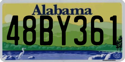 AL license plate 48BY361