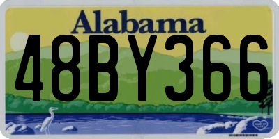 AL license plate 48BY366