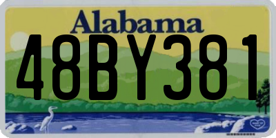 AL license plate 48BY381
