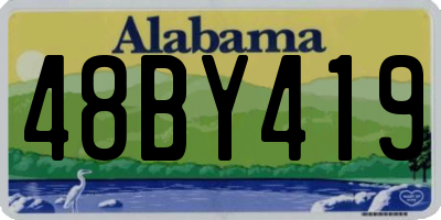AL license plate 48BY419