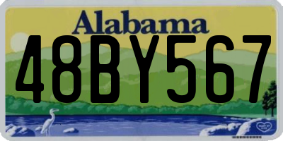 AL license plate 48BY567