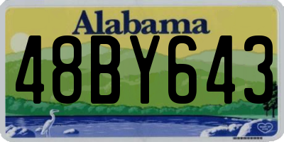 AL license plate 48BY643