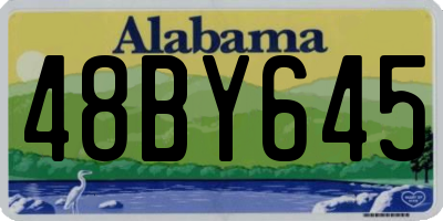 AL license plate 48BY645