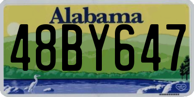 AL license plate 48BY647