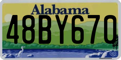 AL license plate 48BY670
