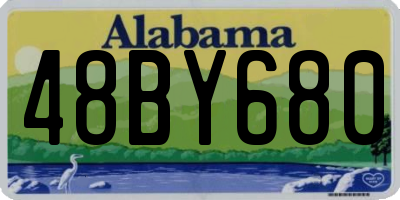 AL license plate 48BY680