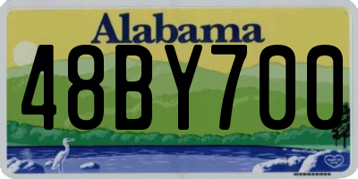 AL license plate 48BY700