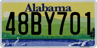 AL license plate 48BY701