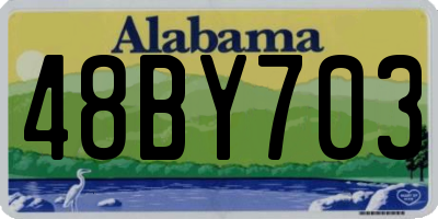 AL license plate 48BY703