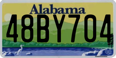 AL license plate 48BY704