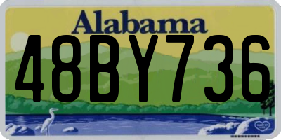AL license plate 48BY736