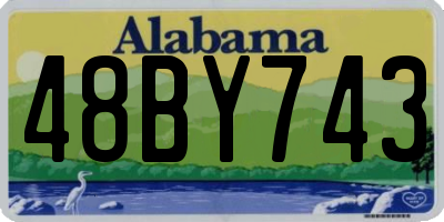 AL license plate 48BY743