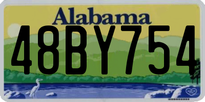 AL license plate 48BY754