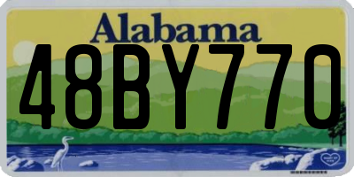 AL license plate 48BY770