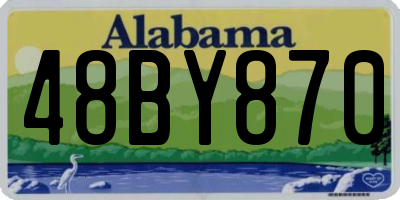 AL license plate 48BY870