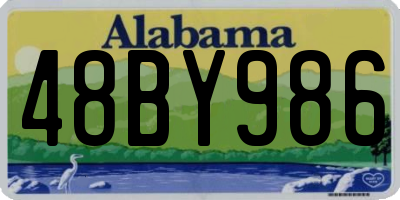 AL license plate 48BY986
