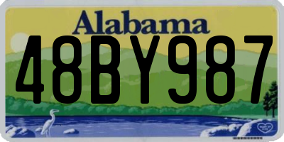 AL license plate 48BY987