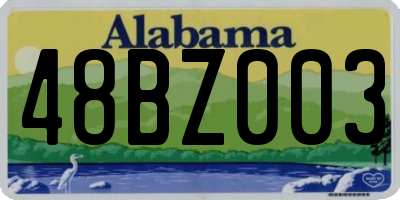 AL license plate 48BZ003