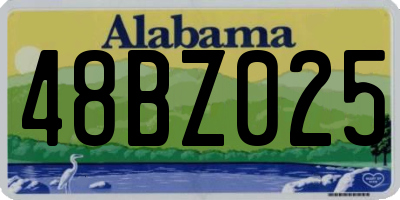 AL license plate 48BZ025
