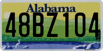 AL license plate 48BZ104