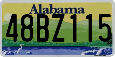AL license plate 48BZ115