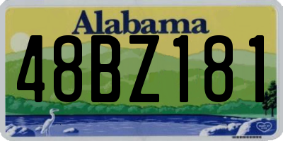AL license plate 48BZ181