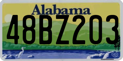 AL license plate 48BZ203