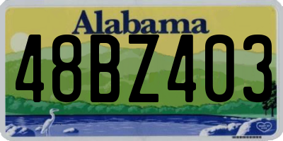 AL license plate 48BZ403