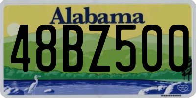 AL license plate 48BZ500