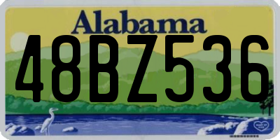 AL license plate 48BZ536