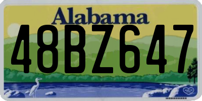 AL license plate 48BZ647