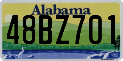 AL license plate 48BZ701
