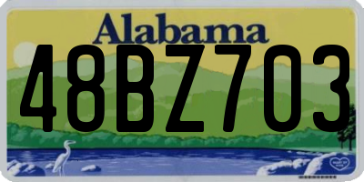 AL license plate 48BZ703