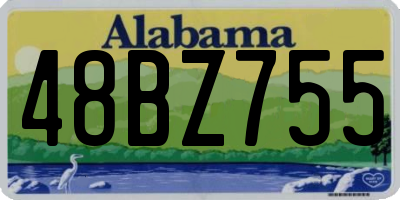 AL license plate 48BZ755