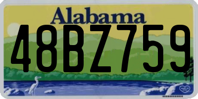AL license plate 48BZ759