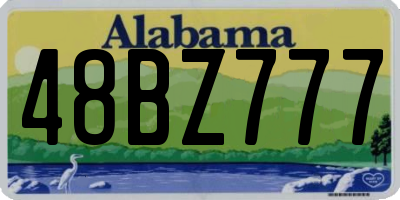 AL license plate 48BZ777