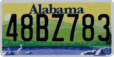 AL license plate 48BZ783