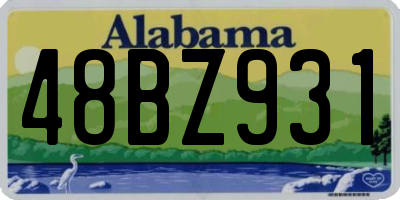 AL license plate 48BZ931