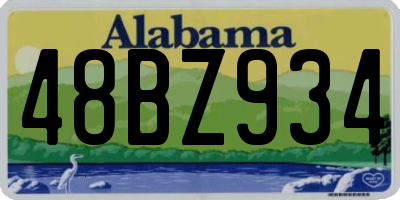 AL license plate 48BZ934
