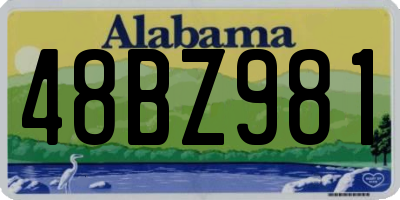 AL license plate 48BZ981