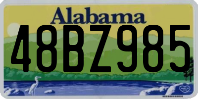 AL license plate 48BZ985
