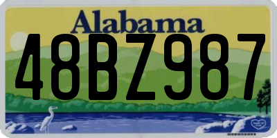 AL license plate 48BZ987
