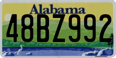 AL license plate 48BZ992